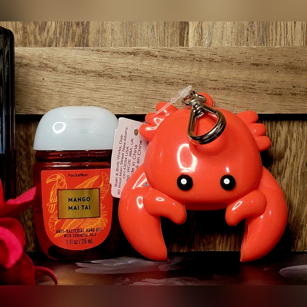 B&BW 🦀 Rubber Crab Pocketbac Holder w/ Mango Mai Tai Pocketbac